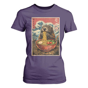 Japanese Groundhog Ramen Noodles T Shirt For Women Funny Kawaii Anime TS10 Purple Print Your Wear