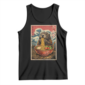 Japanese Groundhog Ramen Noodles Tank Top Funny Kawaii Anime TS10 Black Print Your Wear