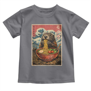 Japanese Groundhog Ramen Noodles Toddler T Shirt Funny Kawaii Anime TS10 Charcoal Print Your Wear