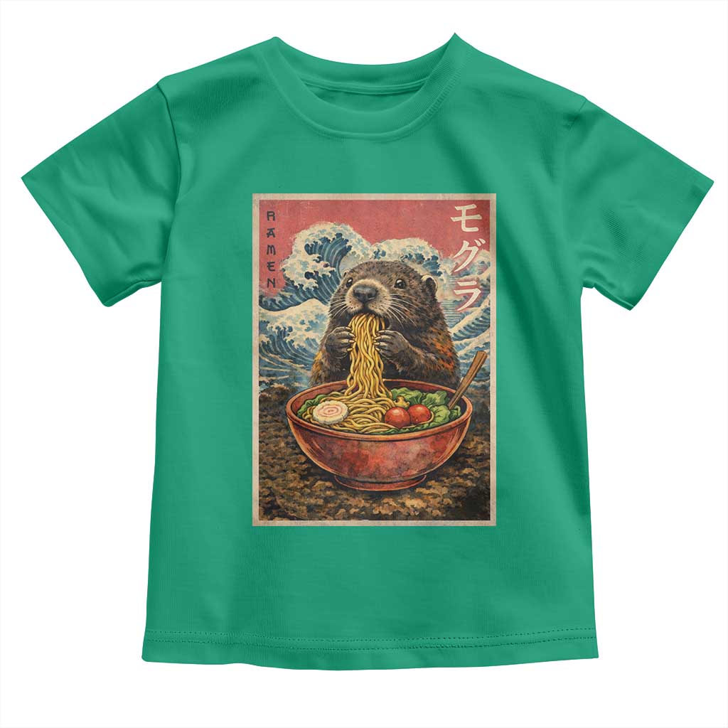 Japanese Groundhog Ramen Noodles Toddler T Shirt Funny Kawaii Anime TS10 Irish Green Print Your Wear