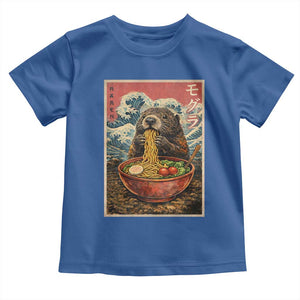 Japanese Groundhog Ramen Noodles Toddler T Shirt Funny Kawaii Anime TS10 Royal Blue Print Your Wear
