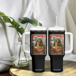 Japanese Groundhog Ramen Noodles Tumbler With Handle Funny Kawaii Anime TS10 Print Your Wear