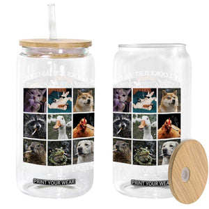 Animals Smoking Cigarettes Meme Glass Can It Looks Just as Cool When You Do It TS10 Print Your Wear