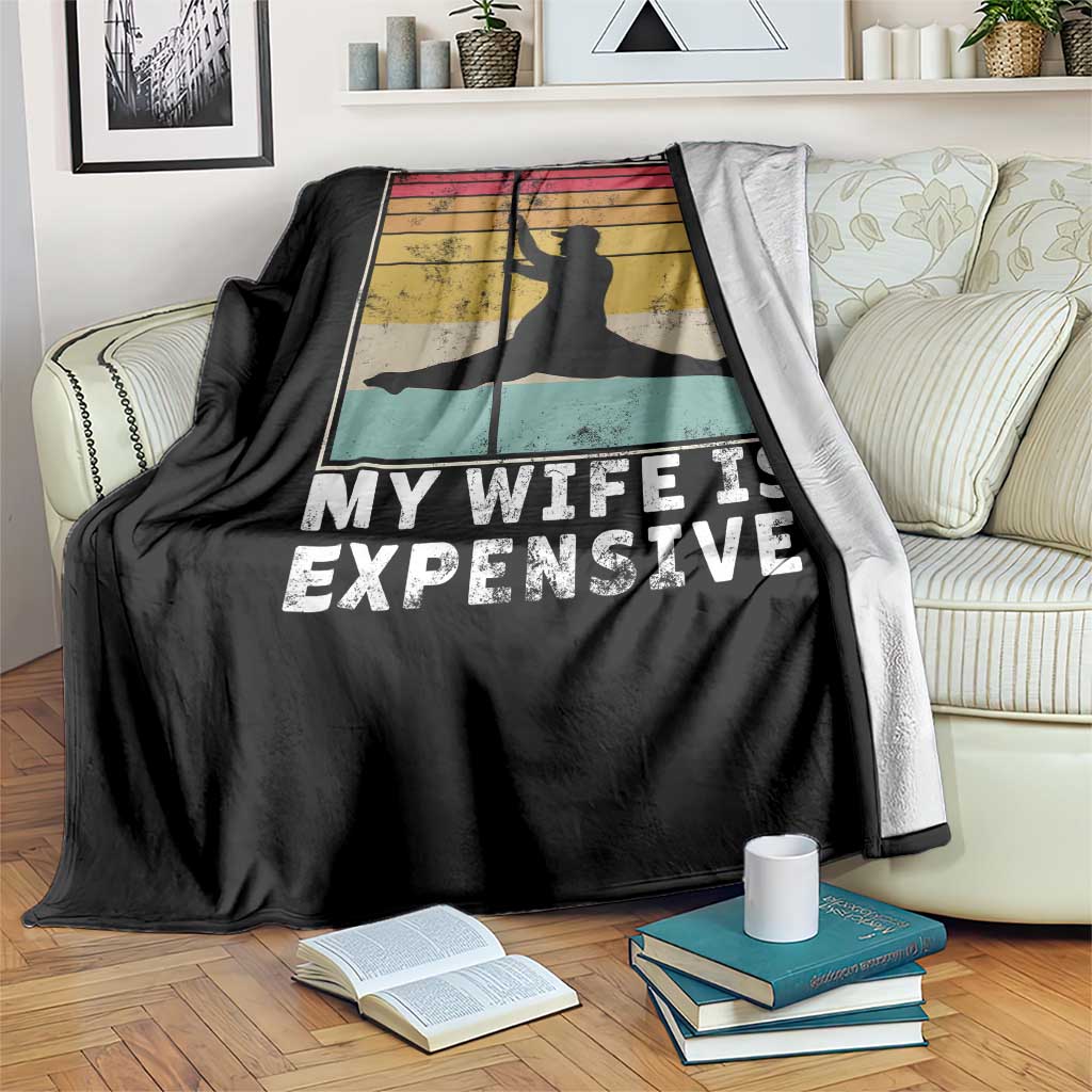 Sarcastic Husband Throw Blanket Retro Mind Your Business My Wife Is Expensive TS10 Print Your Wear
