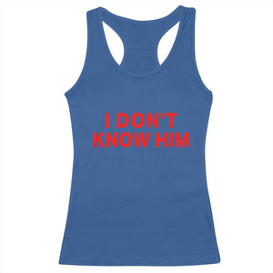 Funny Couple Matching Racerback Tank Top I Don't Know Him Couples She's My Soulmate TS10 Royal Blue Print Your Wear