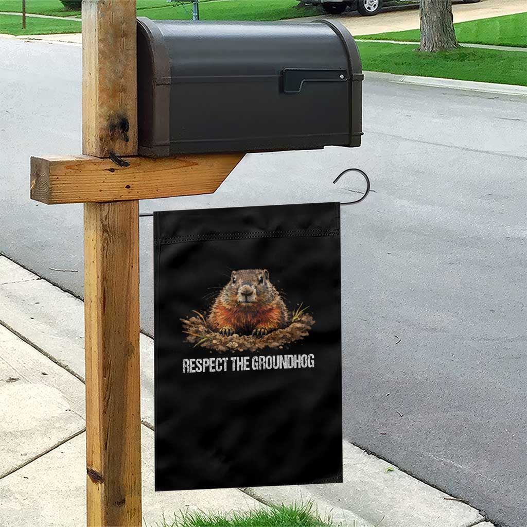 Respect The Groundhog Garden Flag Funny Woodchuck TS10 Print Your Wear