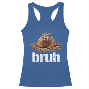 Funny Groundhog Racerback Tank Top Ground Hog Meme Lover Bruh Groundhog Day TS10 Royal Blue Print Your Wear