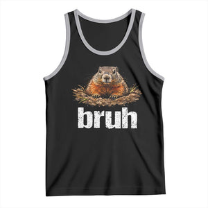 Funny Groundhog Tank Top Ground Hog Meme Lover Bruh Groundhog Day TS10 Black Athletic Heather Print Your Wear