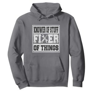 Knower Of Stuff Fixer Of Things Hoodie Funny Handyman Dad Husband Fathers Day Gift TS10 Charcoal Print Your Wear