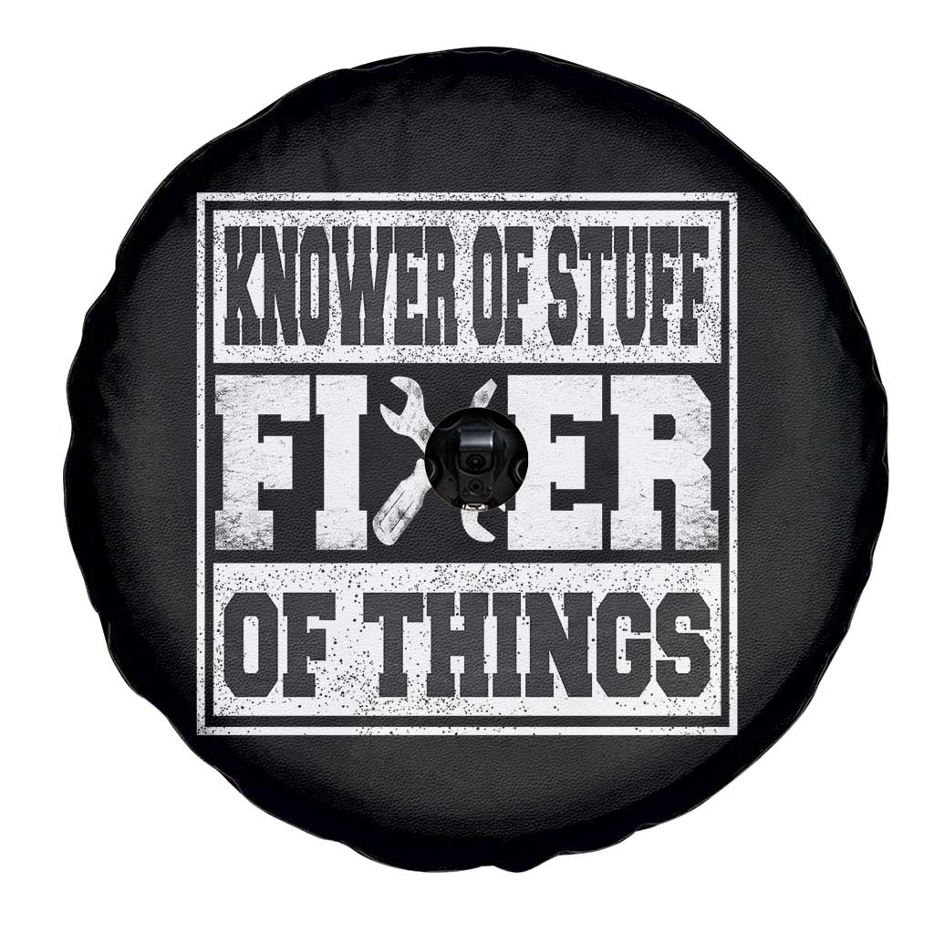 Knower Of Stuff Fixer Of Things Spare Tire Cover Funny Handyman Dad Husband Fathers Day Gift TS10 Print Your Wear