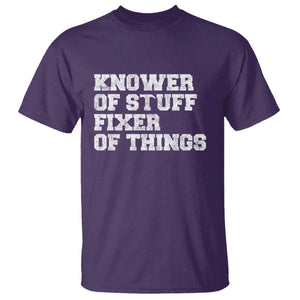 Funny Knower Of Stuff Fixer Of Things T Shirt Mechanic Engineer Garage TS10 Purple Print Your Wear
