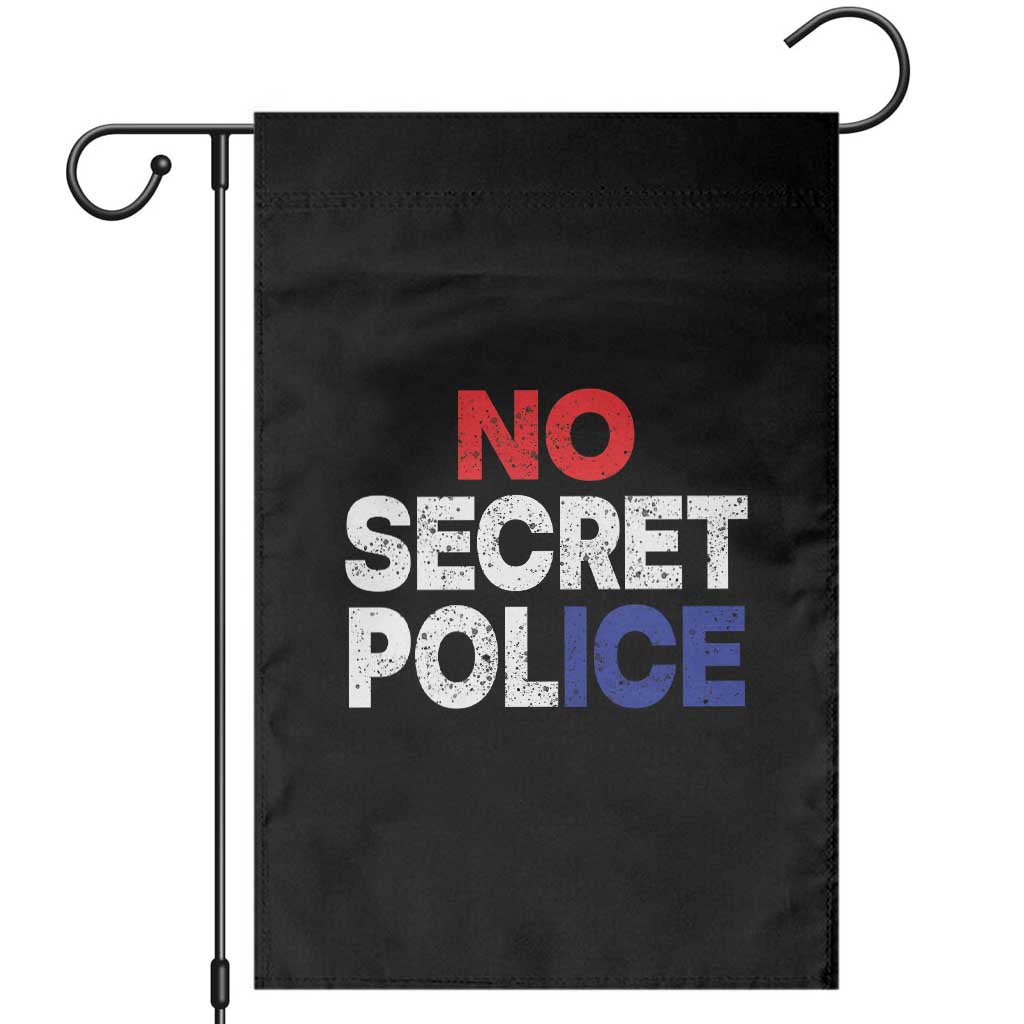 Subtle Abolish Ice Garden Flag No Secret Police TS10 Black Print Your Wear
