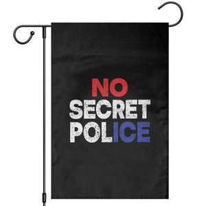 Subtle Abolish Ice Garden Flag No Secret Police TS10 Black Print Your Wear