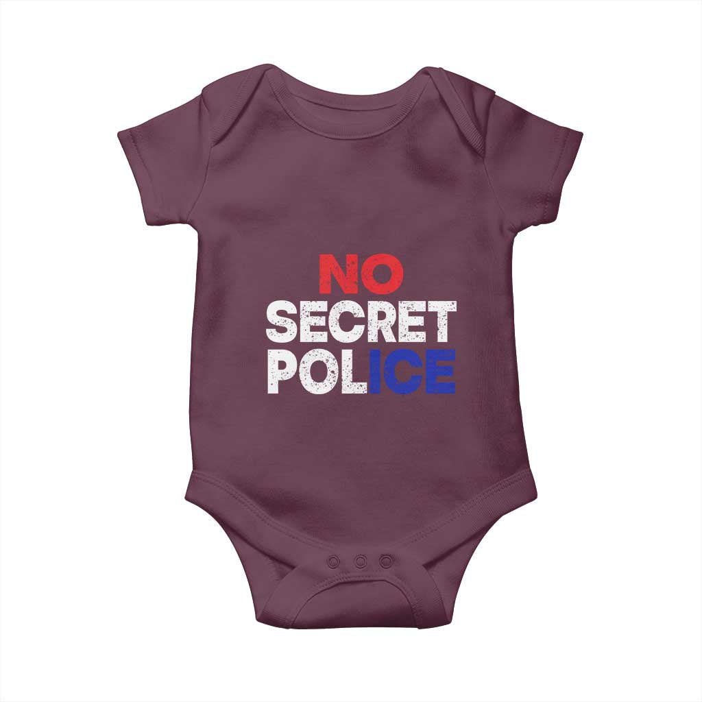 Subtle Abolish Ice Baby Onesie No Secret Police TS10 Maroon Print Your Wear