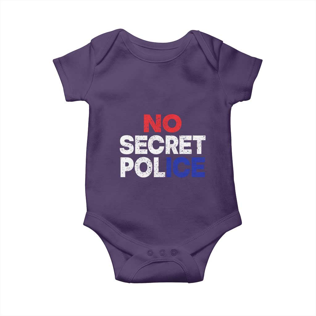 Subtle Abolish Ice Baby Onesie No Secret Police TS10 Purple Print Your Wear