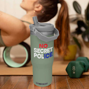 Subtle Abolish Ice Flip Straw Tumbler No Secret Police TS10 One Size: 30 oz Moss Green Print Your Wear