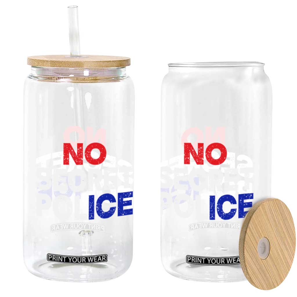 Subtle Abolish Ice Glass Can No Secret Police TS10 Print Your Wear