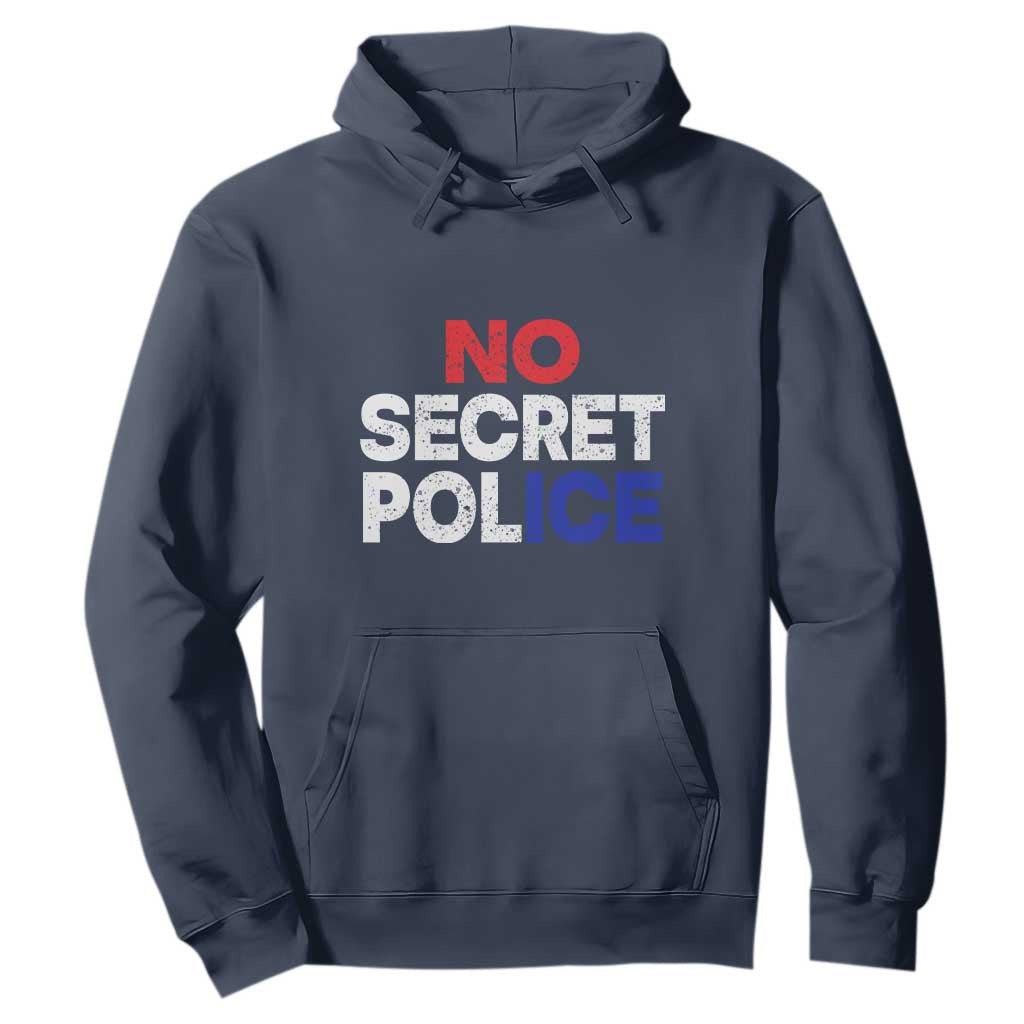 Subtle Abolish Ice Hoodie No Secret Police TS10 Navy Print Your Wear