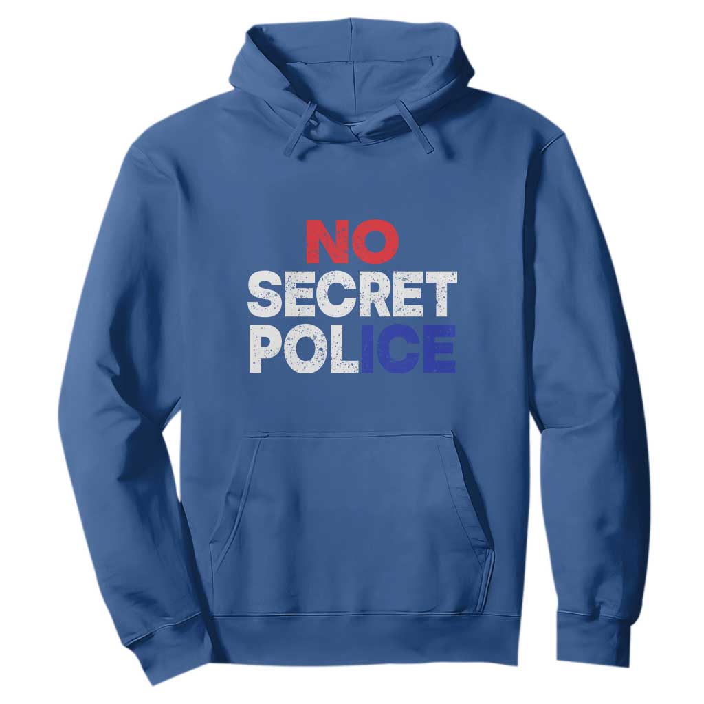 Subtle Abolish Ice Hoodie No Secret Police TS10 Royal Blue Print Your Wear