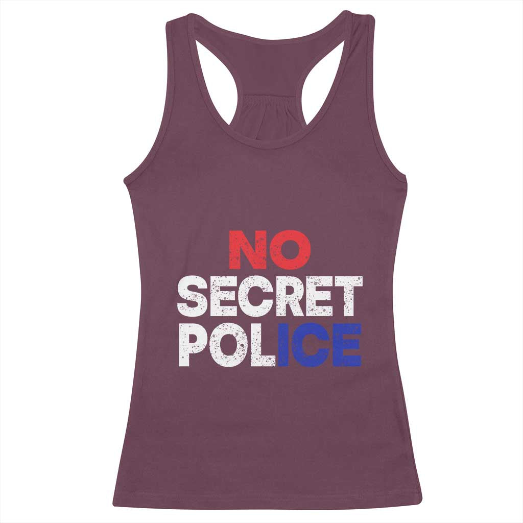 Subtle Abolish Ice Racerback Tank Top No Secret Police TS10 Maroon Print Your Wear