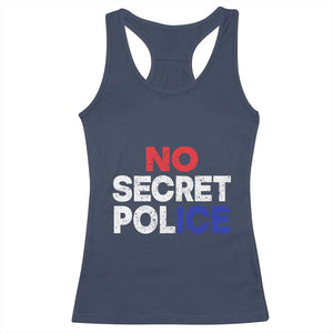 Subtle Abolish Ice Racerback Tank Top No Secret Police TS10 Navy Print Your Wear
