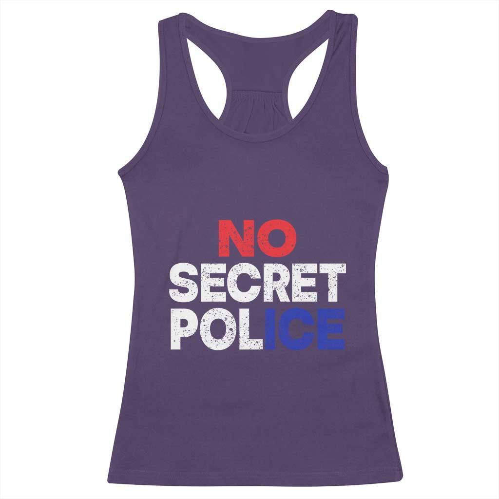 Subtle Abolish Ice Racerback Tank Top No Secret Police TS10 Purple Print Your Wear