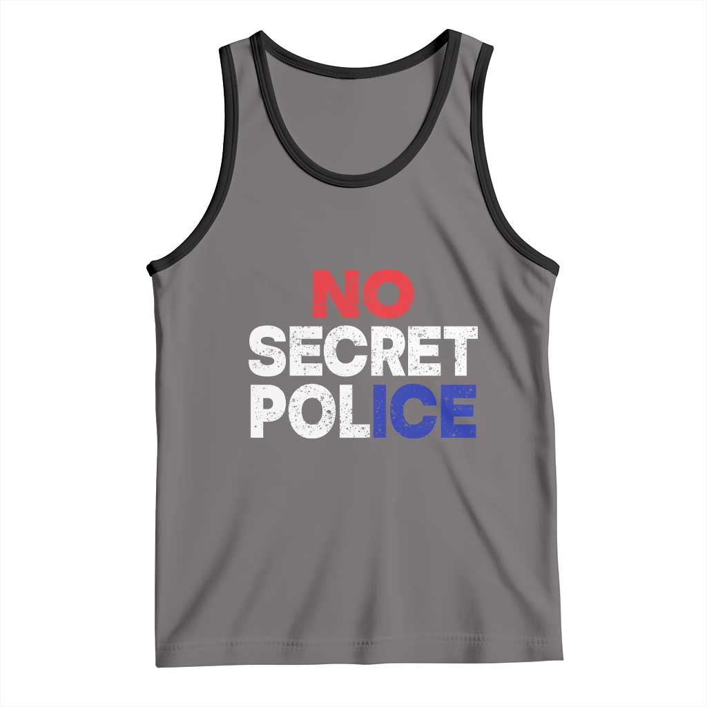 Subtle Abolish Ice Tank Top No Secret Police TS10 Deep Heather Black Print Your Wear