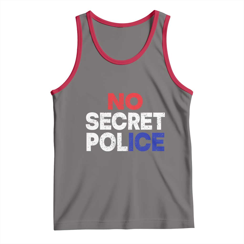 Subtle Abolish Ice Tank Top No Secret Police TS10 Deep Heather Red Print Your Wear
