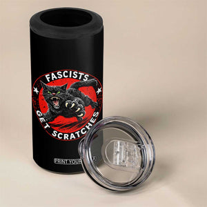 Vintage Black Cat Against Fascists 4 in 1 Can Cooler Tumbler TS10 Print Your Wear