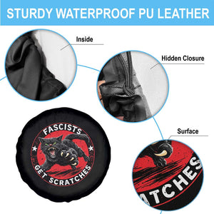 Vintage Black Cat Against Fascists Spare Tire Cover TS10 Print Your Wear