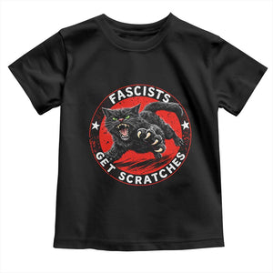 Vintage Black Cat Against Fascists Toddler T Shirt TS10 Black Print Your Wear