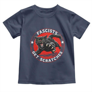 Vintage Black Cat Against Fascists Toddler T Shirt TS10 Navy Print Your Wear
