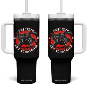 Vintage Black Cat Against Fascists Tumbler With Handle TS10 One Size: 40 oz Black Print Your Wear