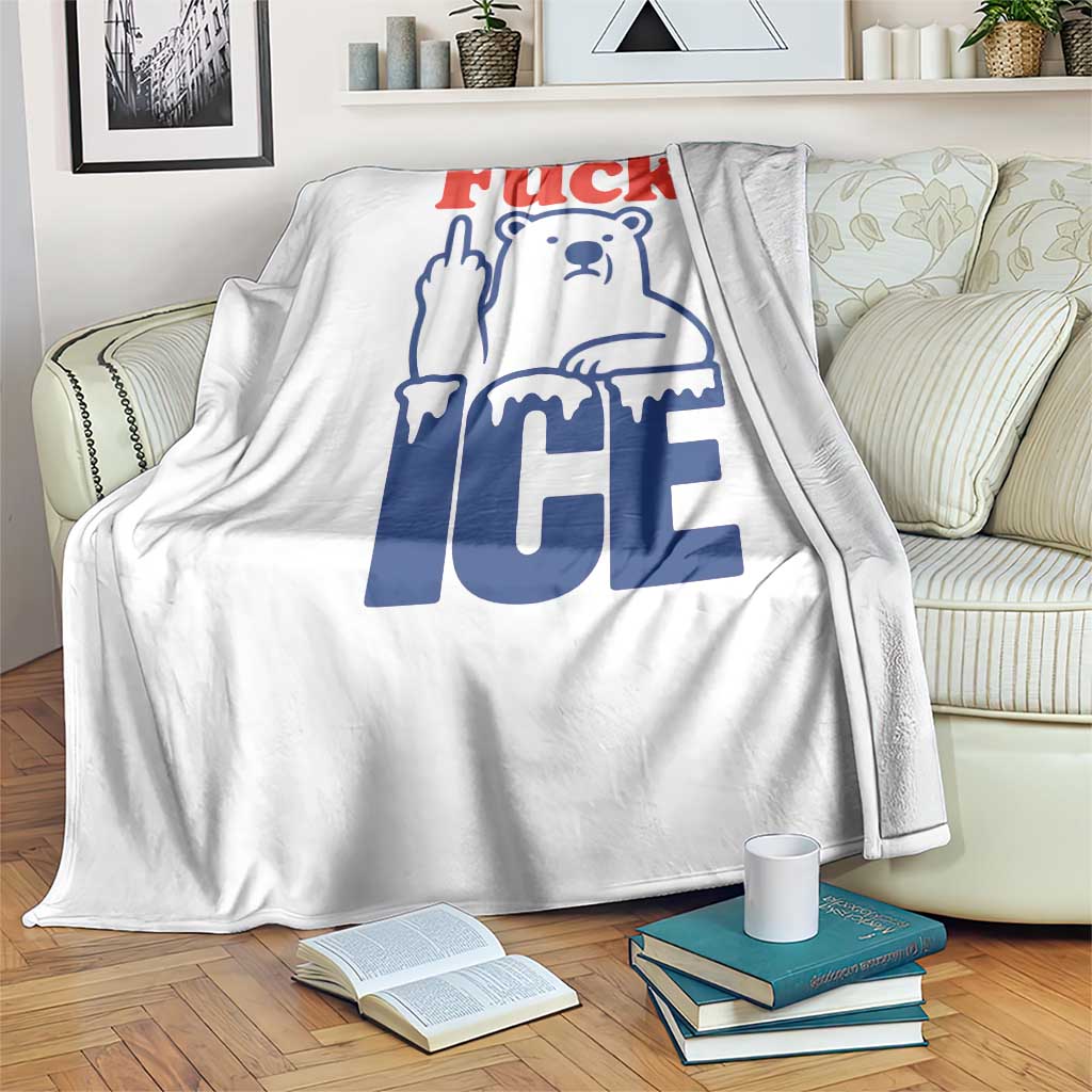 Fck Ice Throw Blanket Get The Fck Out Of Minneapolis Polar Bear TS10 Print Your Wear