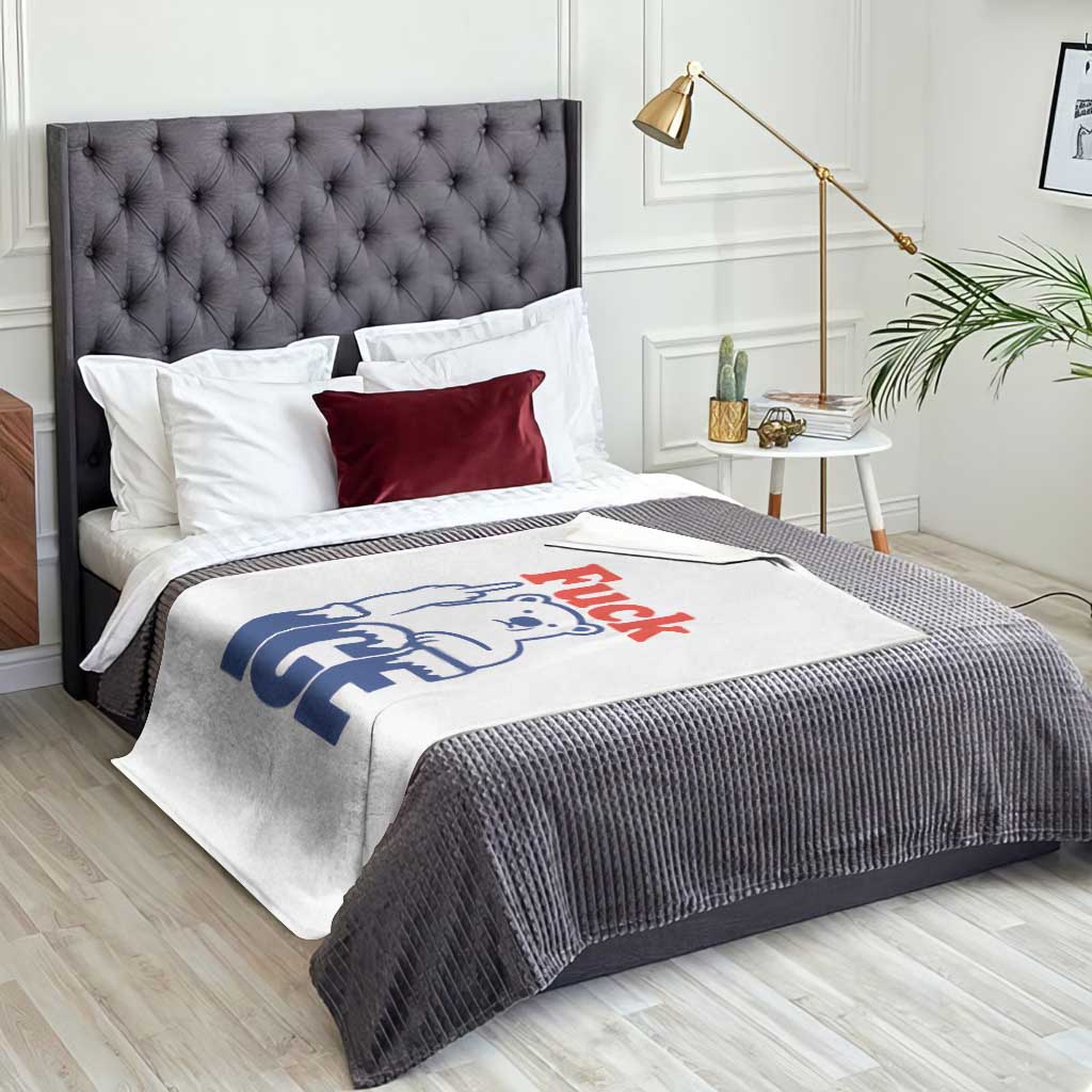 Fck Ice Throw Blanket Get The Fck Out Of Minneapolis Polar Bear TS10 Print Your Wear