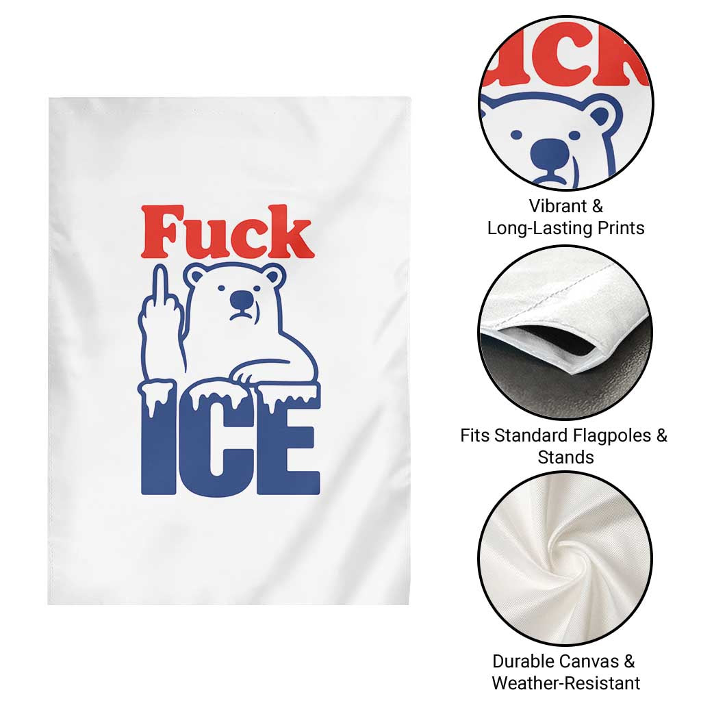 Fck Ice Garden Flag Get The Fck Out Of Minneapolis Polar Bear TS10 Print Your Wear