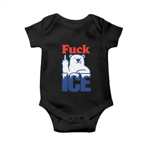 Fck Ice Baby Onesie Get The Fck Out Of Minneapolis Polar Bear TS10 Black Print Your Wear