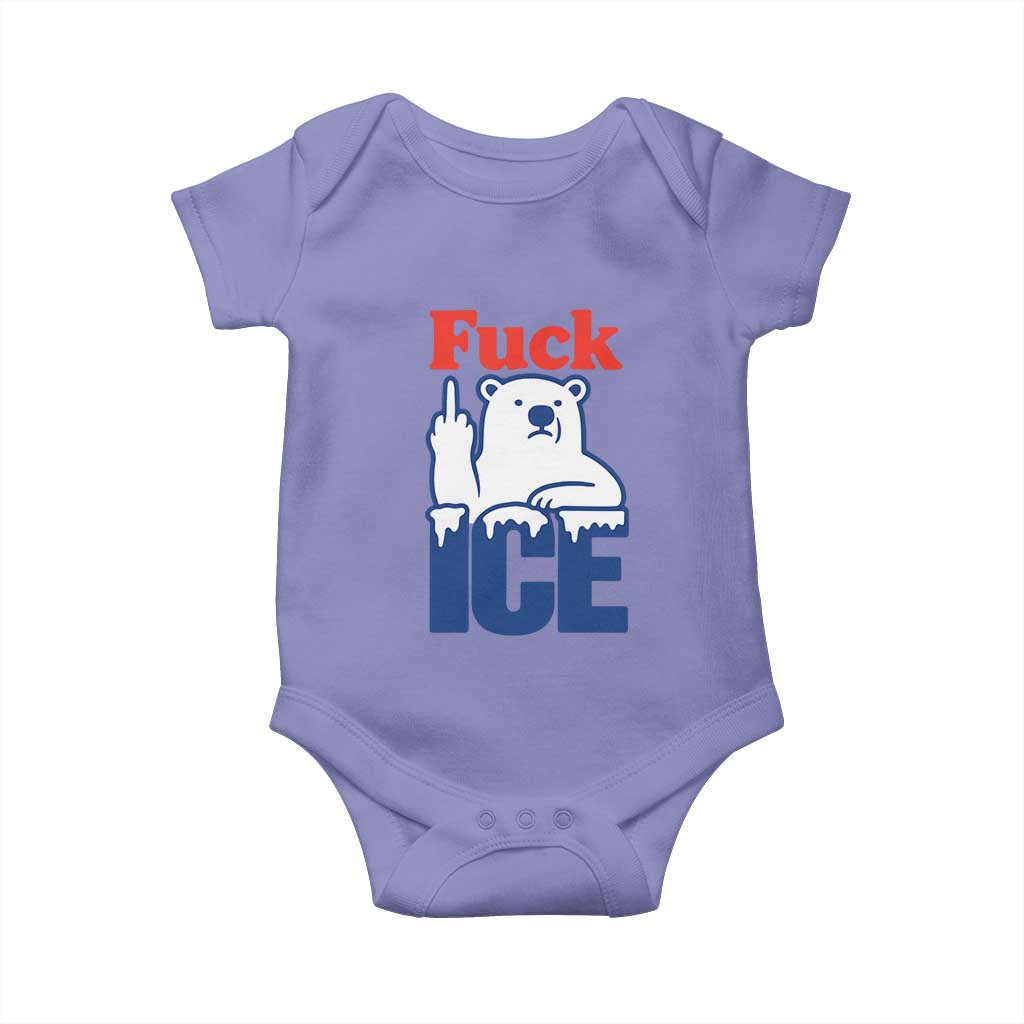 Fck Ice Baby Onesie Get The Fck Out Of Minneapolis Polar Bear TS10 Violet Print Your Wear