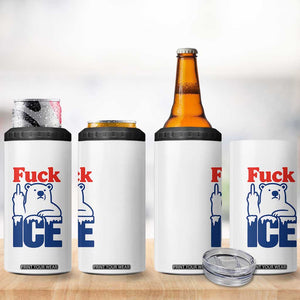 Fck Ice 4 in 1 Can Cooler Tumbler Get The Fck Out Of Minneapolis Polar Bear TS10 Print Your Wear