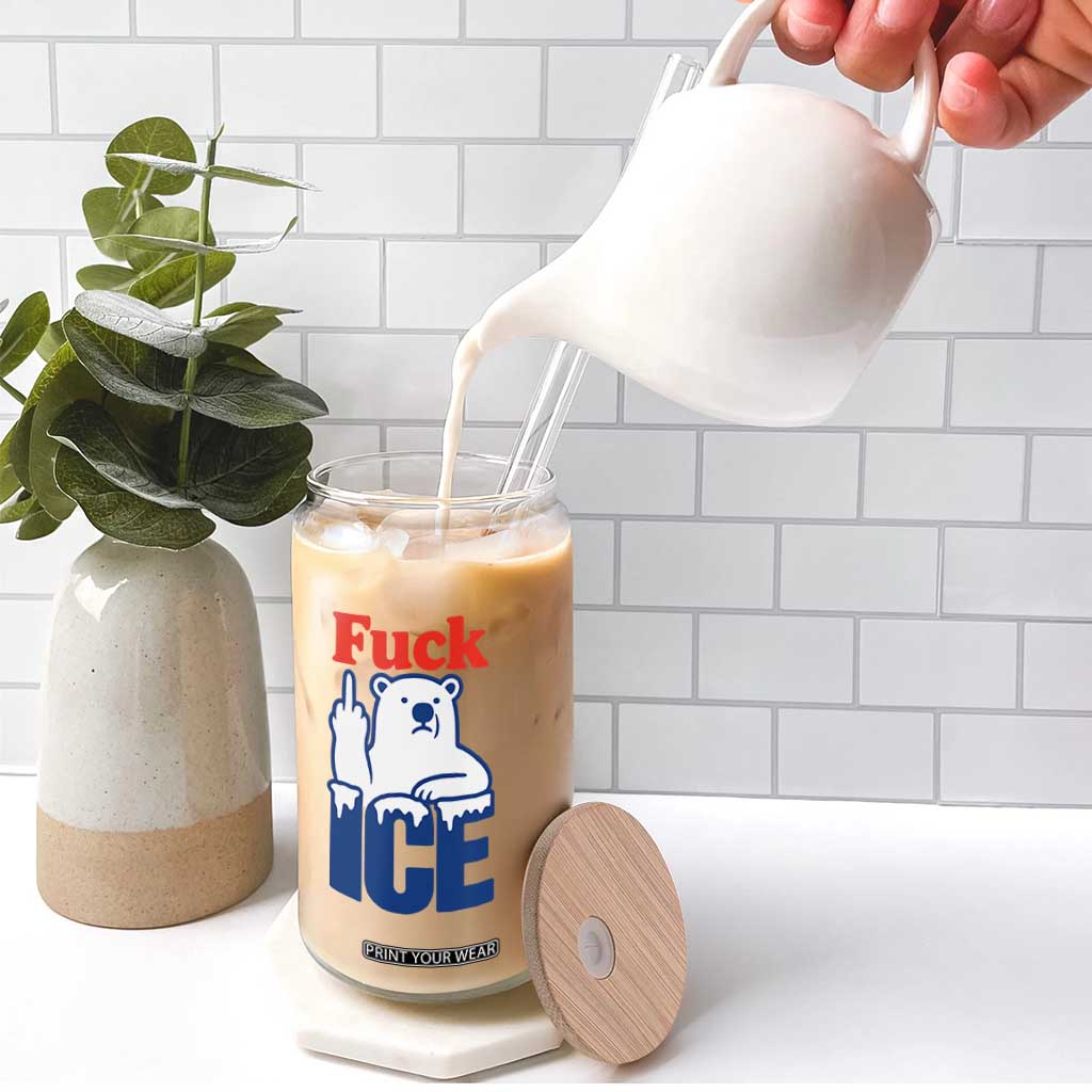 Fck Ice Glass Can Get The Fck Out Of Minneapolis Polar Bear TS10 Print Your Wear