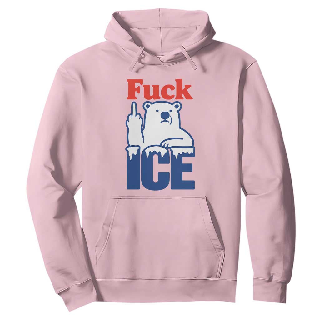 Fck Ice Hoodie Get The Fck Out Of Minneapolis Polar Bear TS10 Light Pink Print Your Wear