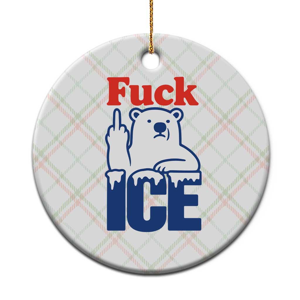 Fck Ice Ceramic Ornament Get The Fck Out Of Minneapolis Polar Bear TS10 1pc Christmas Plaid Print Your Wear
