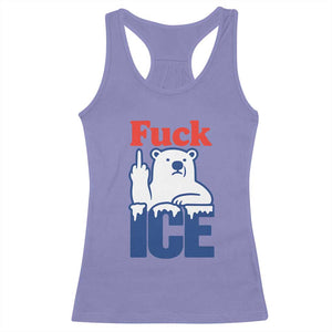 Fck Ice Racerback Tank Top Get The Fck Out Of Minneapolis Polar Bear TS10 Violet Print Your Wear