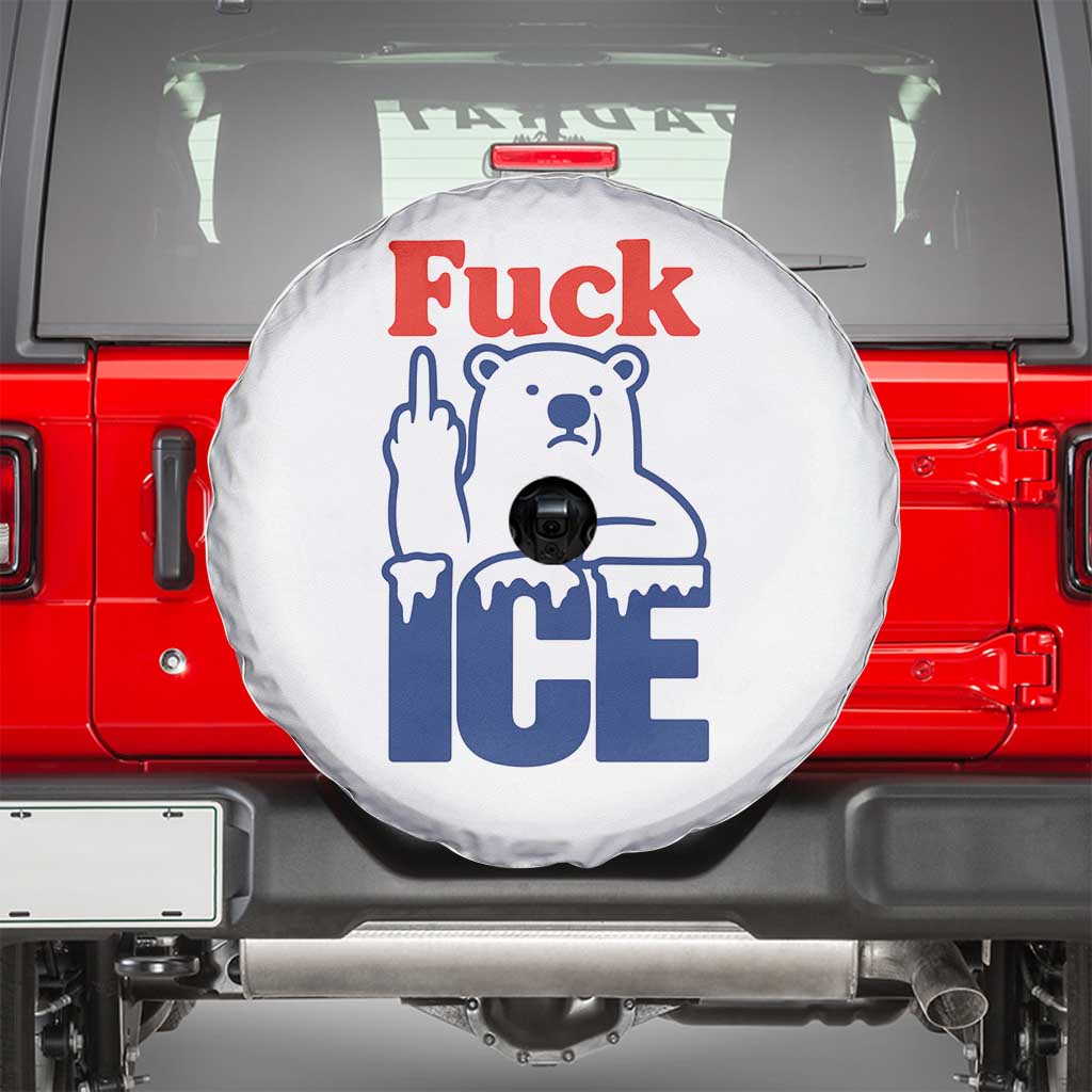 Fck Ice Spare Tire Cover Get The Fck Out Of Minneapolis Polar Bear TS10 White Print Your Wear