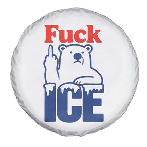 Fck Ice Spare Tire Cover Get The Fck Out Of Minneapolis Polar Bear TS10 Print Your Wear