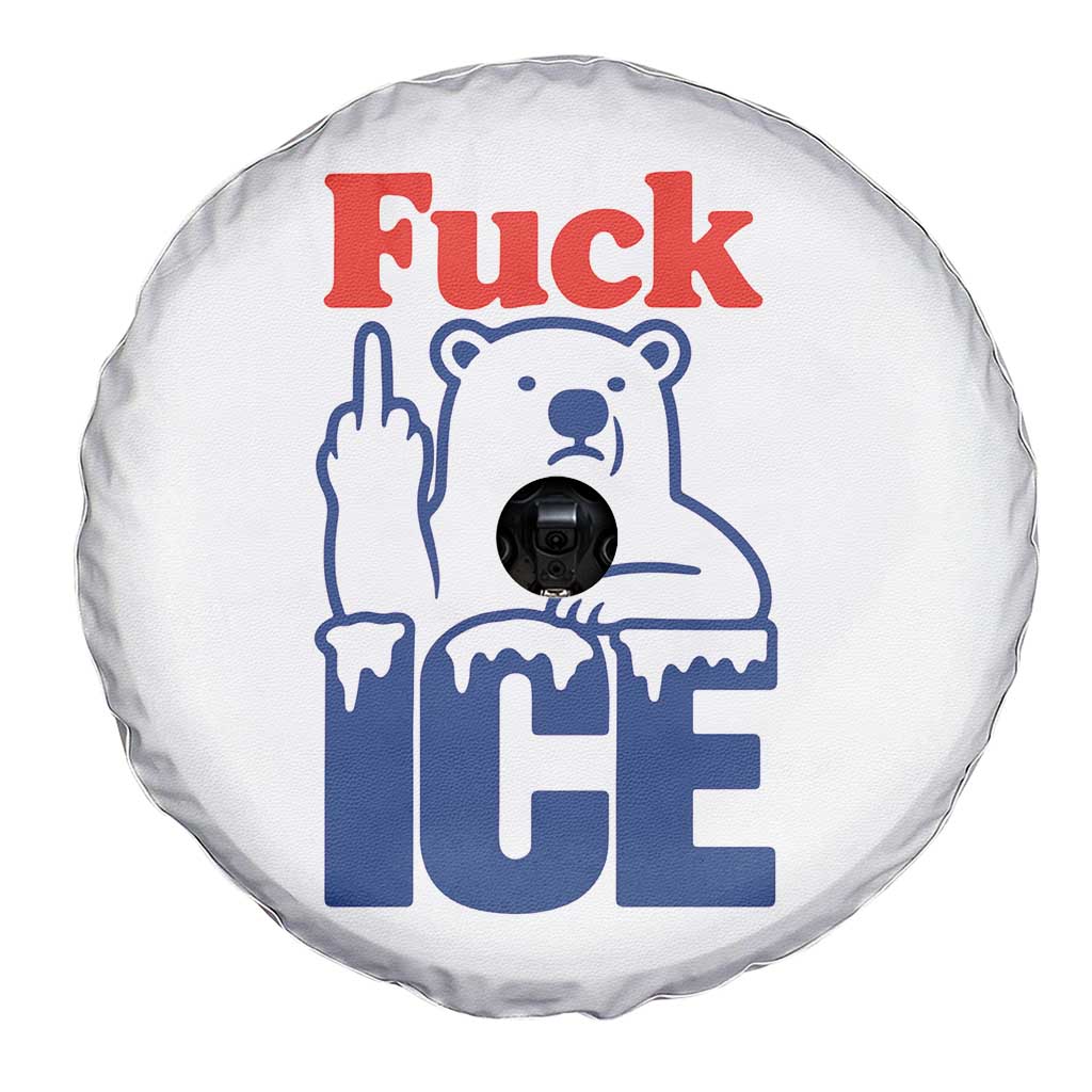 Fck Ice Spare Tire Cover Get The Fck Out Of Minneapolis Polar Bear TS10 Print Your Wear