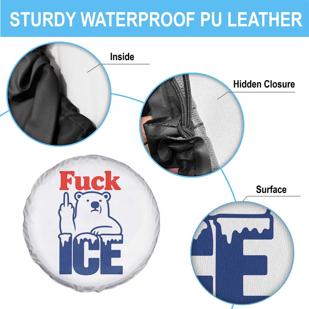 Fck Ice Spare Tire Cover Get The Fck Out Of Minneapolis Polar Bear TS10 Print Your Wear