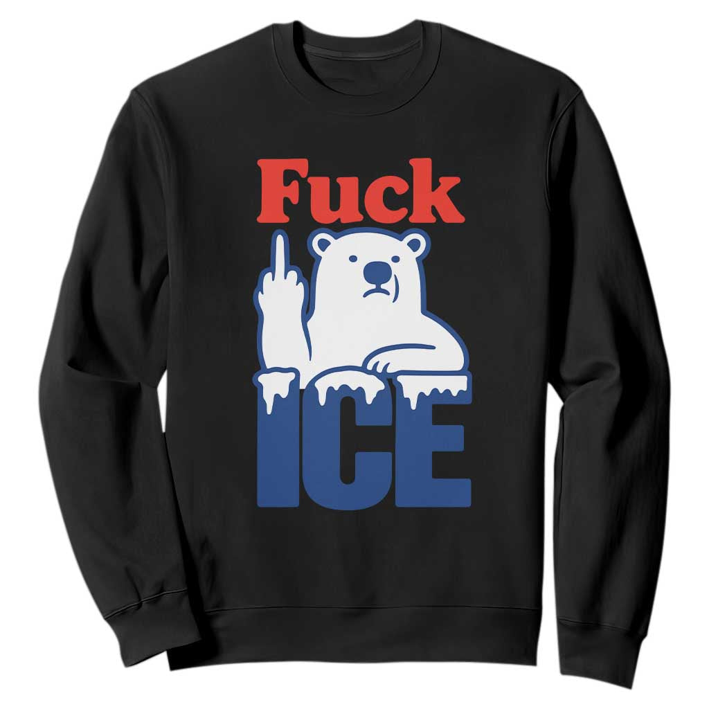 Fck Ice Sweatshirt Get The Fck Out Of Minneapolis Polar Bear TS10 Black Print Your Wear