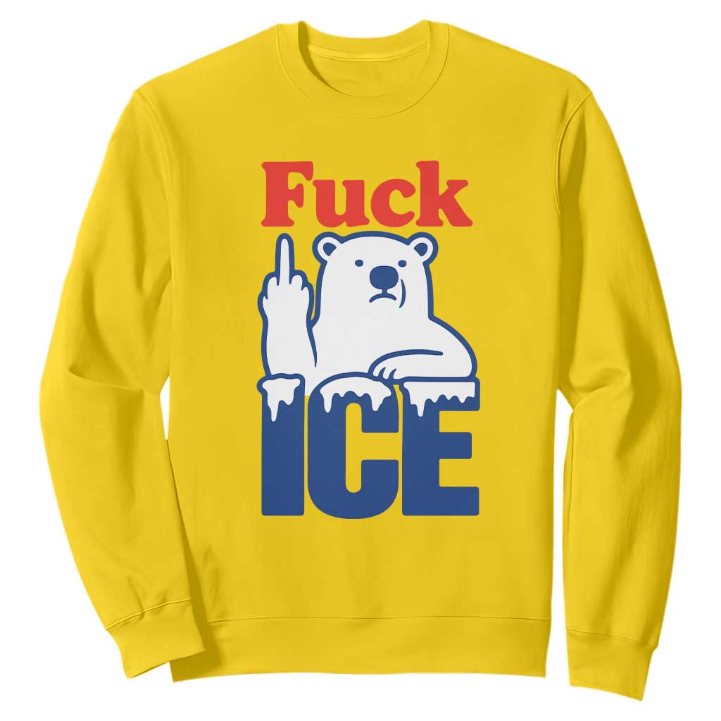 Fck Ice Sweatshirt Get The Fck Out Of Minneapolis Polar Bear TS10 Daisy Print Your Wear