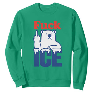 Fck Ice Sweatshirt Get The Fck Out Of Minneapolis Polar Bear TS10 Irish Green Print Your Wear